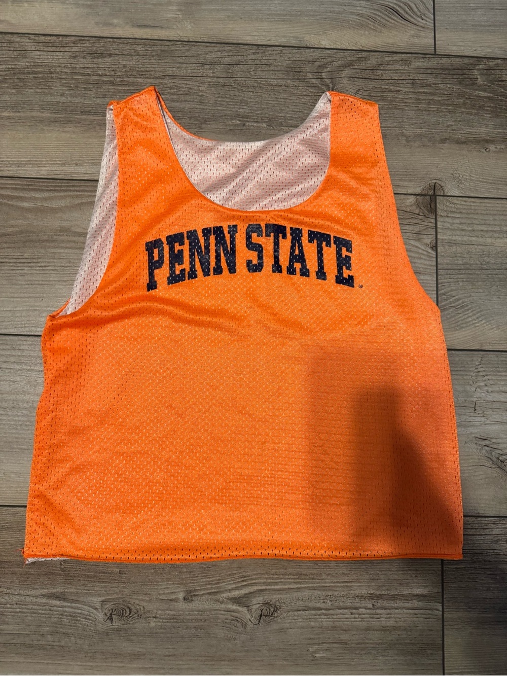 Exist Orange and White Mesh Sports Jersey